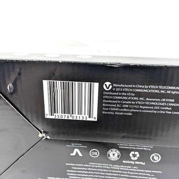 New VTech Phone CS6949 6.0 Cordless/Corded Digital Answering System Caller ID - Picture 8 of 12